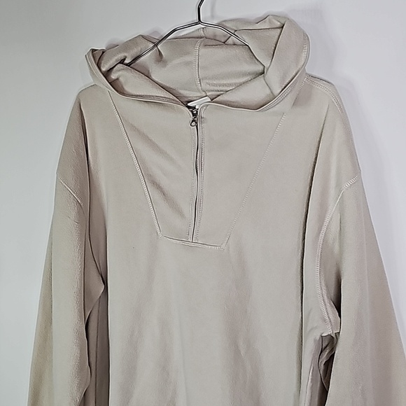 H&M large cream colour half zip hoodie - Picture 2 of 6